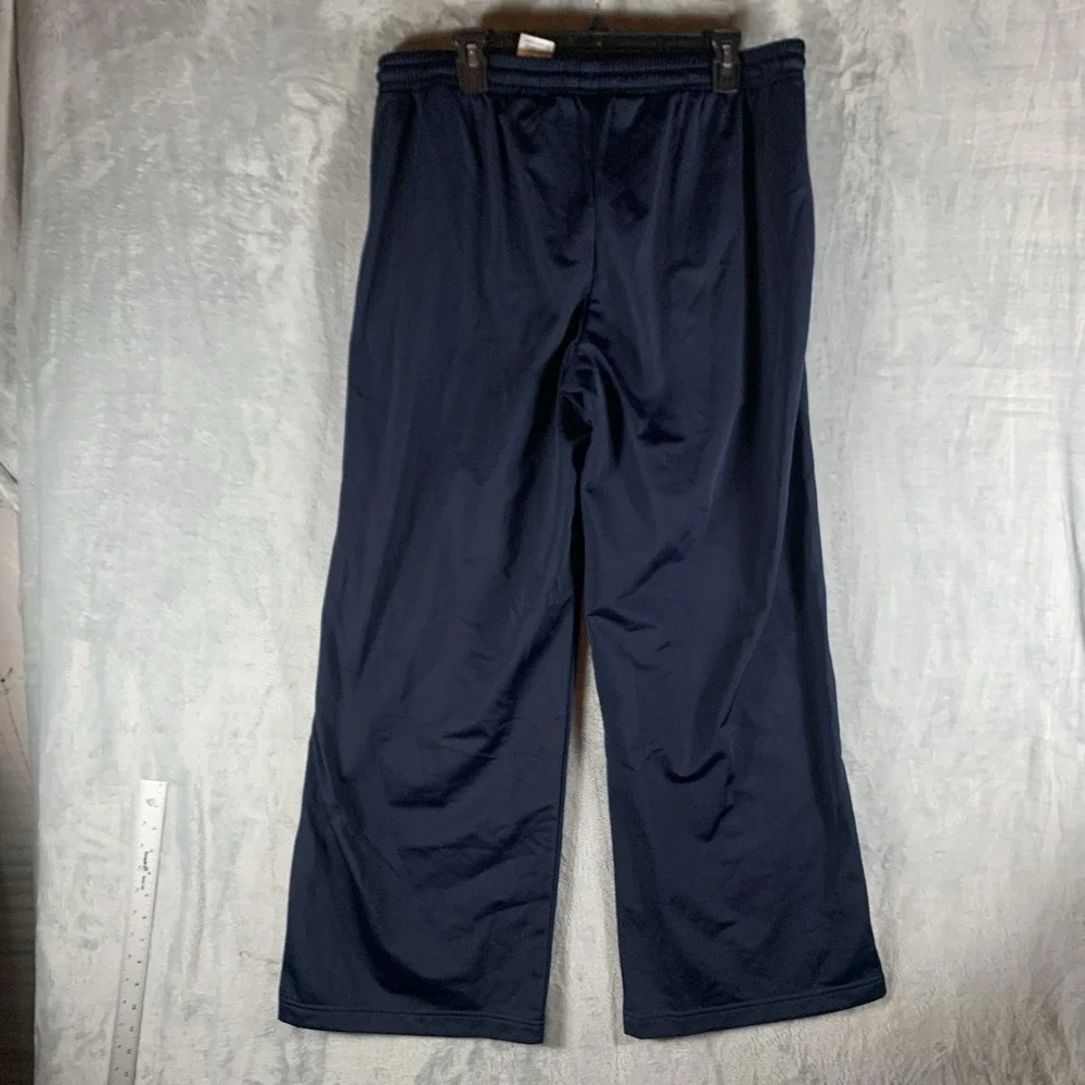 Reebok Women's Track Pants XL Navy Blue Rraining BV Tricot Pockets Wide‎ Leg - Picture 2 of 10